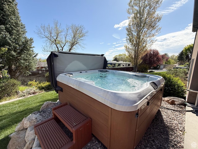 4116 N 800 W, Pleasant View, UT 84414 - exterior space featuring a hot tub