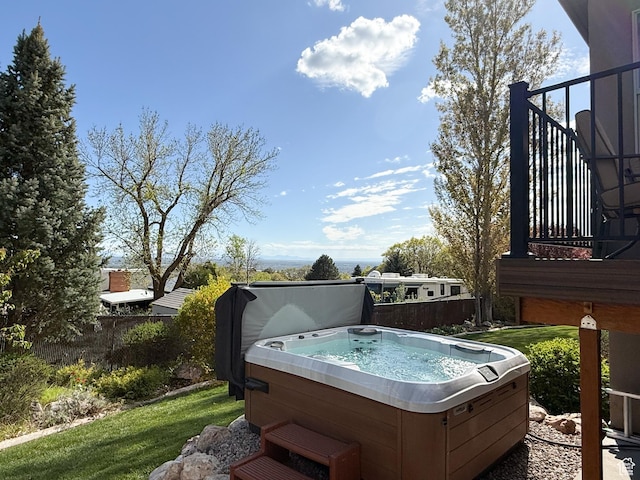 4116 N 800 W, Pleasant View, UT 84414 - exterior space with a hot tub