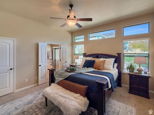 4116 N 800 W, Pleasant View, UT 84414 - carpeted bedroom featuring baseboards and a ceiling fan