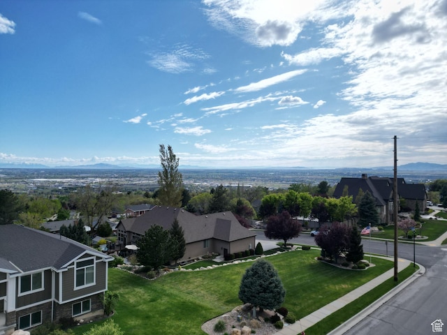 4116 N 800 W, Pleasant View, UT 84414 - birds eye view of property with a residential view and a mountain view