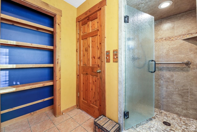 609 E 900 S, Stockton, UT 84071 - full bath featuring tile patterned floors and a stall shower