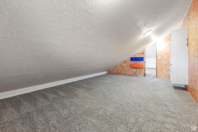 609 E 900 S, Stockton, UT 84071 - bonus room featuring a textured ceiling, carpet, and lofted ceiling