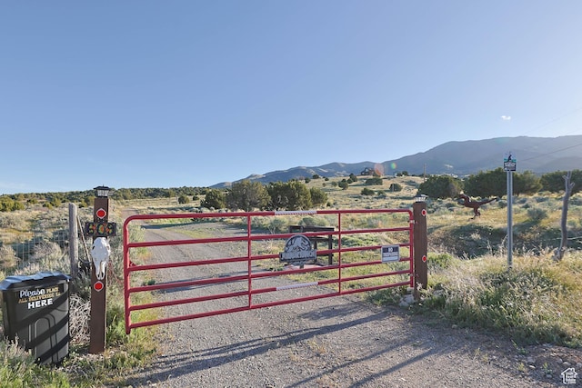 609 E 900 S, Stockton, UT 84071 - view of gate featuring a mountain view and a rural view