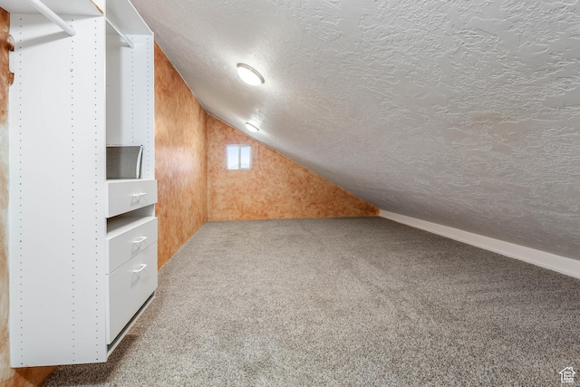 609 E 900 S, Stockton, UT 84071 - bonus room featuring a textured ceiling, vaulted ceiling, and carpet