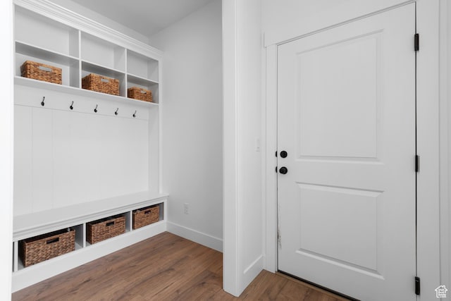11254 S Bingham Rim Rd W, South Jordan, UT 84009 - mudroom featuring dark wood finished floors and baseboards