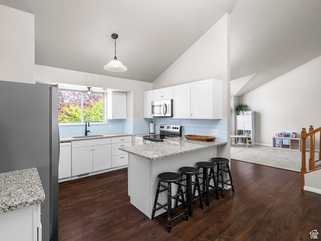 3855 W Elwood Way S, West Jordan, UT 84088 - kitchen with a sink, appliances with stainless steel finishes, white cabinets, and backsplash