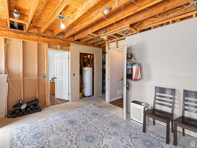 3855 W Elwood Way S, West Jordan, UT 84088 - unfinished basement with gas water heater