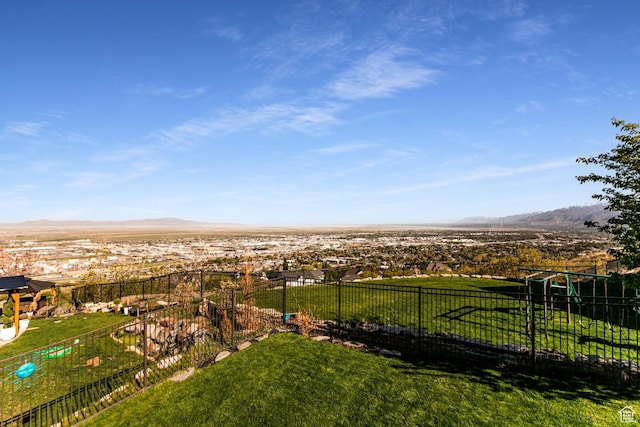 398 S Lofty Ln E, North Salt Lake, UT 84054 - view of yard featuring fence and a mountain view