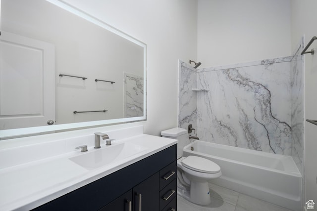 92 N 300 W, American Fork, UT 84003 - full bath featuring vanity, bathing tub / shower combination, toilet, and marble finish flooring