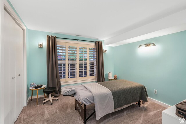 3273 E Bernada Dr, Salt Lake City, UT 84124 - bedroom with a closet, baseboards, and carpet flooring