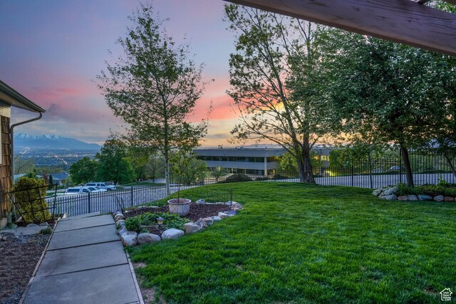 3273 E Bernada Dr, Salt Lake City, UT 84124 - yard at dusk with fence