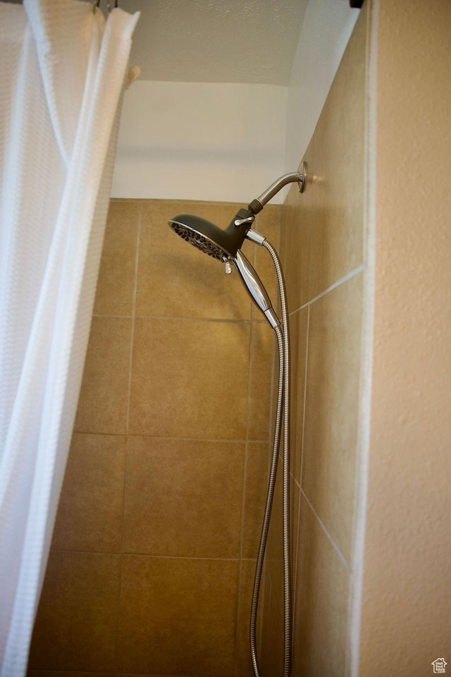 room details with tiled shower