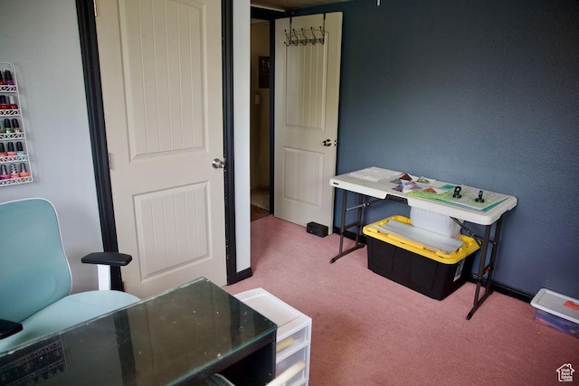 interior space with carpet flooring