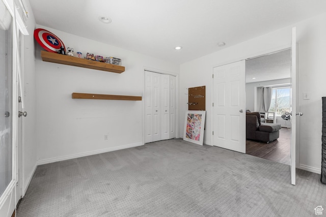 531 E Valley Dr, Heber City, UT 84032 - unfurnished bedroom featuring carpet floors, recessed lighting, baseboards, and a closet