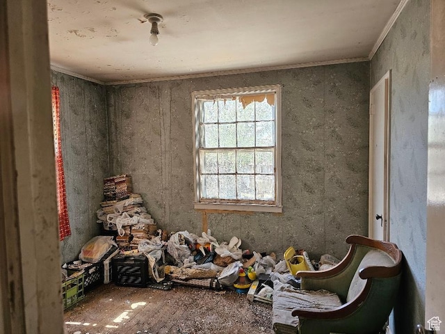 miscellaneous room with ornamental molding