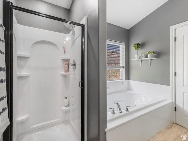 14768 S Deer Park Ln E, Draper Ut Cnty, UT 84020 - bathroom featuring a stall shower and a garden tub
