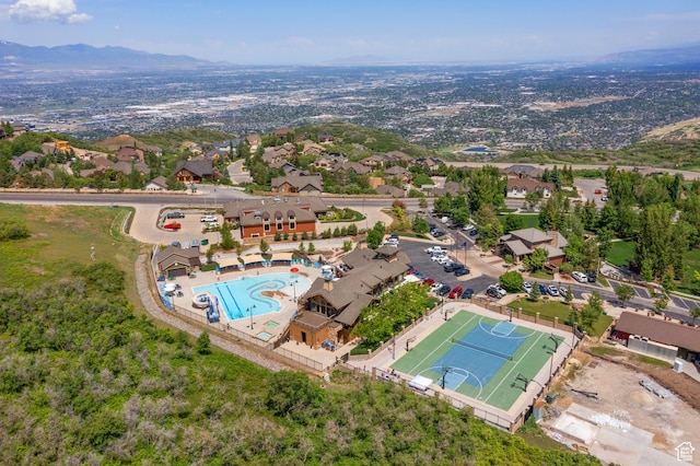 14768 S Deer Park Ln E, Draper Ut Cnty, UT 84020 - bird's eye view with a residential view and a mountain view