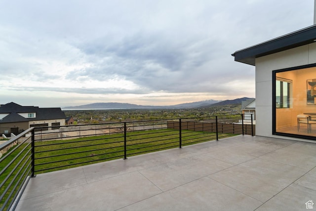 3944 W Oak Hill Dr, Alpine, UT 84004 - view of patio featuring a mountain view and a balcony