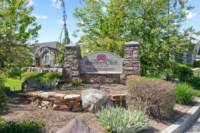 view of community sign