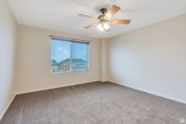 7812 N Crestwood Cir, Eagle Mountain, UT 84005 - carpeted spare room with baseboards and ceiling fan