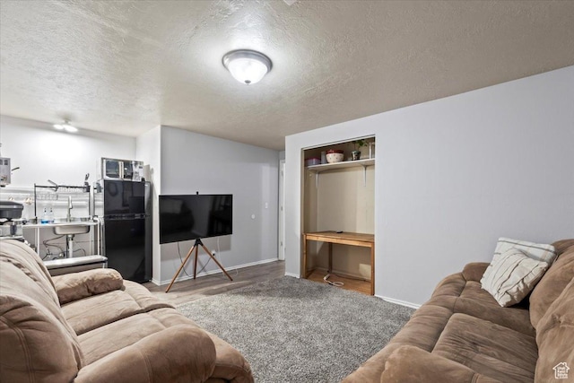 2099 E Hickock Way, Eagle Mountain, UT 84005 - living room with a textured ceiling and baseboards