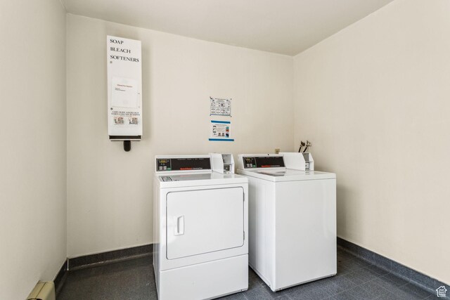 1401 Lowell Ave Unit 25, Park City, UT 84060 - community laundry with independent washer and dryer, baseboards, and a baseboard radiator