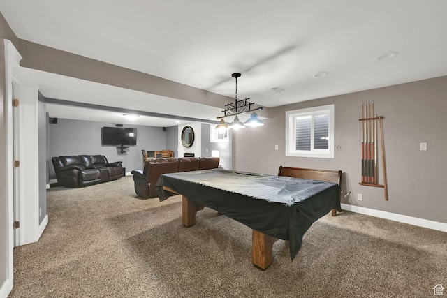 2974 N 1375 E, North Ogden, UT 84414 - recreation room with carpet flooring, baseboards, and billiards