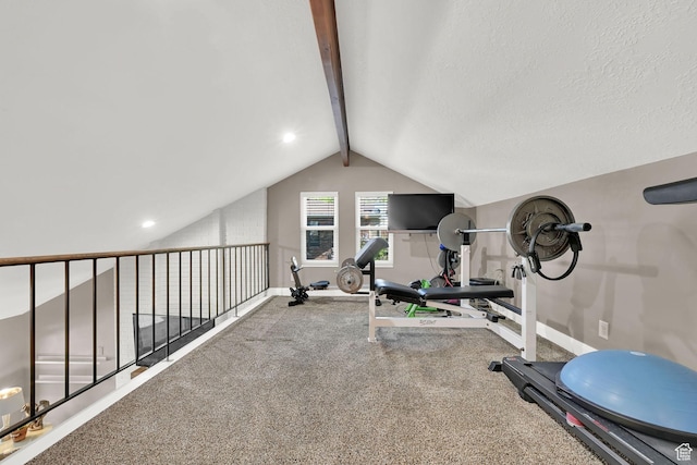 2974 N 1375 E, North Ogden, UT 84414 - workout room with baseboards, recessed lighting, and lofted ceiling