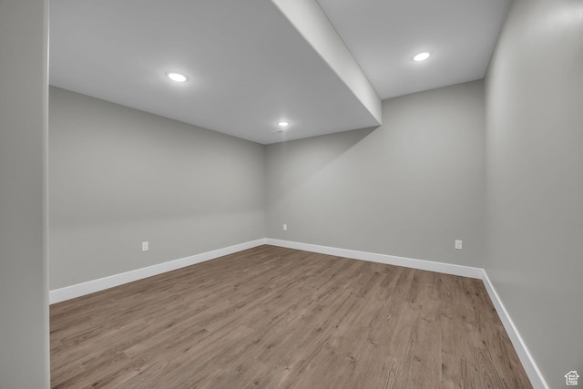 1138 N 1000 E, Mapleton, UT 84664 - finished basement with wood finished floors, baseboards, and recessed lighting
