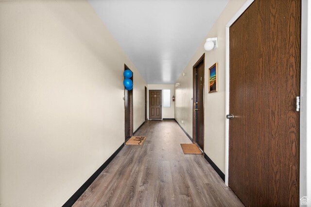 229 N B St Unit 4, Salt Lake City, UT 84103 - hall featuring baseboards and wood finished floors