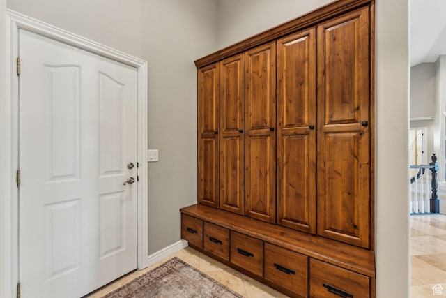 10921 S Renengade View Ln W, South Jordan, UT 84095 - mudroom with light tile patterned floors and baseboards