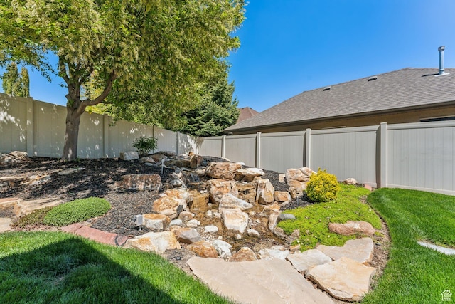 10921 S Renengade View Ln W, South Jordan, UT 84095 - view of yard with a fenced backyard
