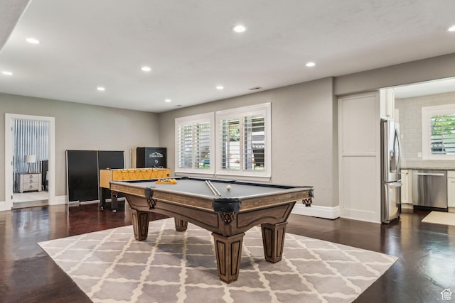 10921 S Renengade View Ln W, South Jordan, UT 84095 - rec room with pool table, baseboards, and recessed lighting