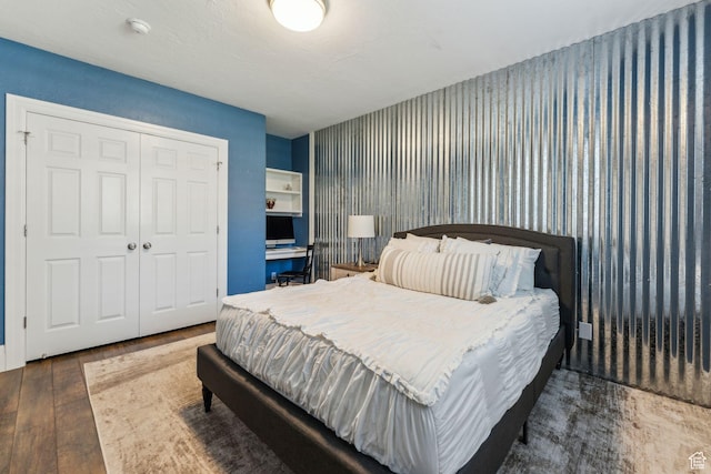 10921 S Renengade View Ln W, South Jordan, UT 84095 - bedroom featuring hardwood / wood-style flooring and a closet