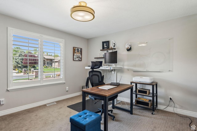 10921 S Renengade View Ln W, South Jordan, UT 84095 - home office with baseboards, carpet, and visible vents