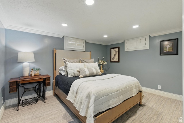 15 S 300 E, Payson, UT 84651 - bedroom with ornamental molding, recessed lighting, and light colored carpet