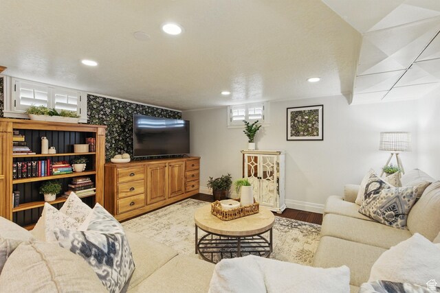 15 S 300 E, Payson, UT 84651 - living area with recessed lighting, baseboards, and wood finished floors