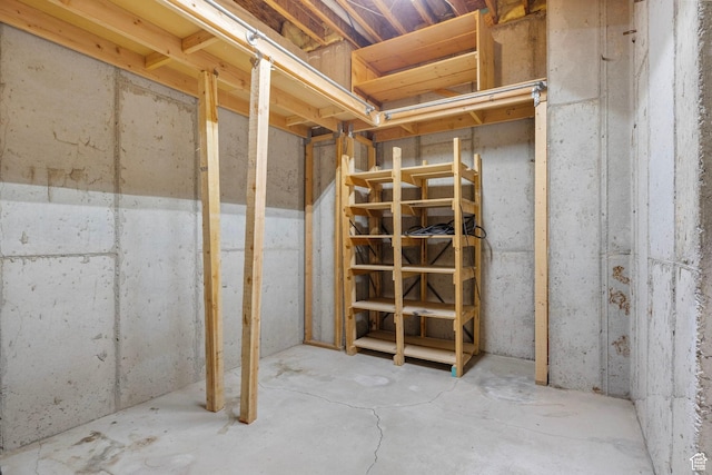 view of basement