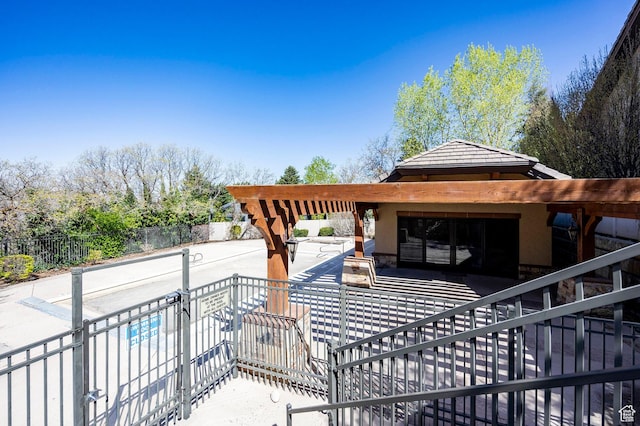 8777 S Falcon Heights Ln E, Cottonwood Heights, UT 84093 - wooden deck featuring a patio area and fence