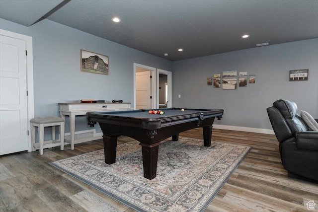 207 E Clubhouse Dr Unit 40, Garden City, UT 84028 - game room featuring wood finished floors, baseboards, billiards table, and recessed lighting