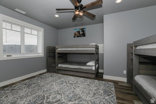 207 E Clubhouse Dr Unit 40, Garden City, UT 84028 - bedroom featuring baseboards, wood finished floors, recessed lighting, and a ceiling fan