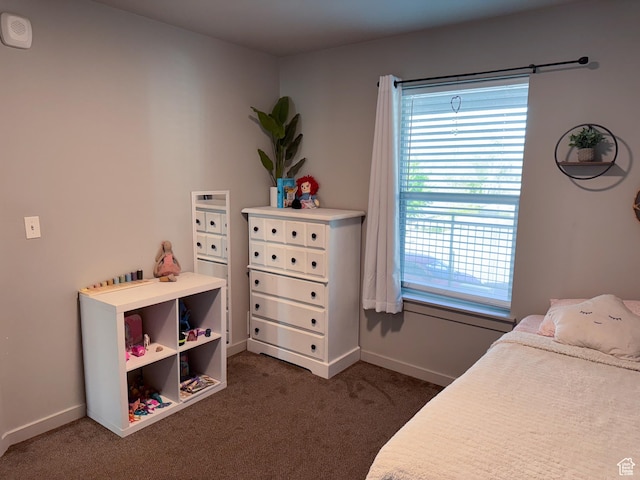 675 S 100 W Unit A203, Springville, UT 84663 - bedroom featuring baseboards, multiple windows, and dark colored carpet
