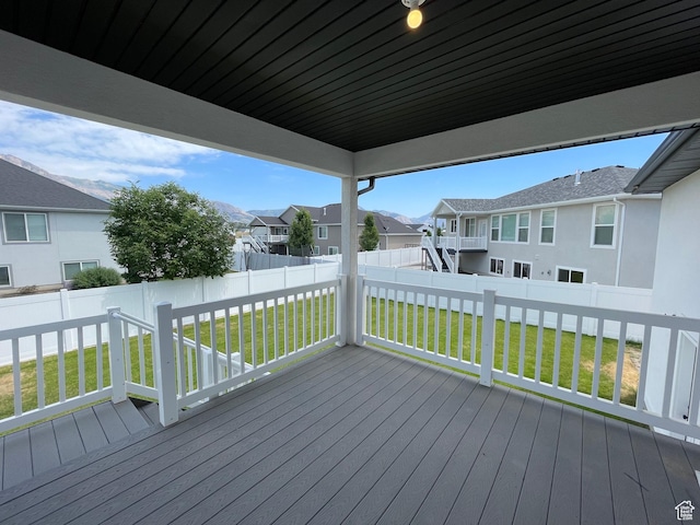 3834 N 2550 W, Farr West, UT 84404 - deck with a residential view and a fenced backyard
