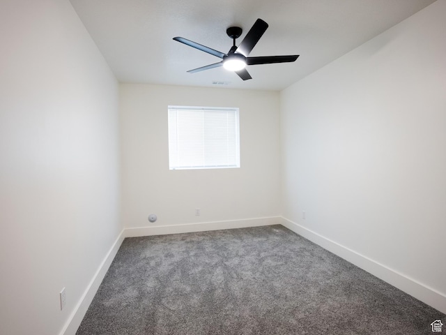 3834 N 2550 W, Farr West, UT 84404 - empty room featuring baseboards, ceiling fan, carpet flooring, and visible vents