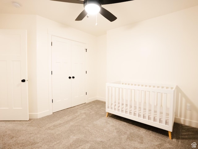 3834 N 2550 W, Farr West, UT 84404 - unfurnished bedroom featuring a ceiling fan, baseboards, carpet, and a closet