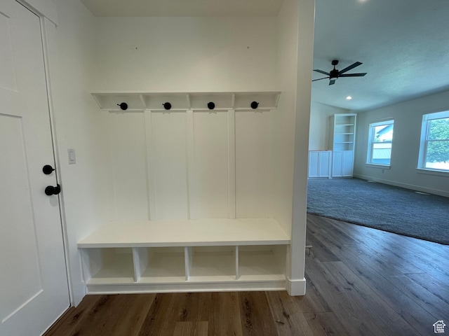 3834 N 2550 W, Farr West, UT 84404 - mudroom with a ceiling fan and dark wood-style floors