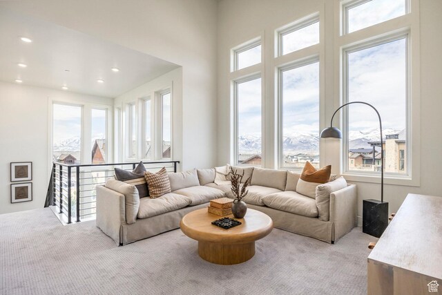 359 N Abajo Peak Loop E Unit A3, Heber City, UT 84032 - carpeted living area featuring recessed lighting and a wealth of natural light