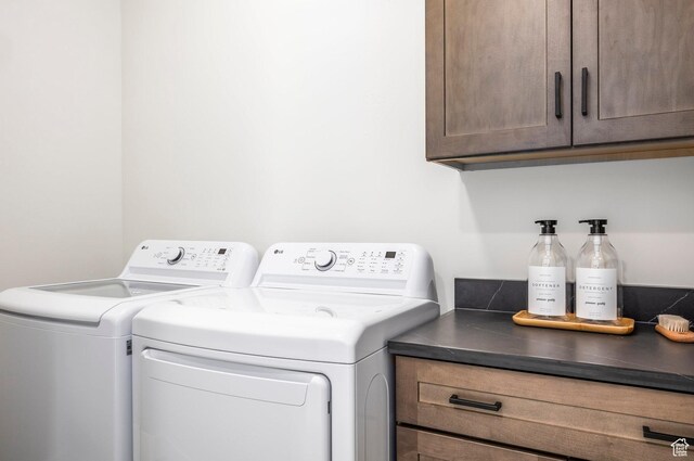 359 N Abajo Peak Loop E Unit A3, Heber City, UT 84032 - laundry room with cabinet space and washer and clothes dryer