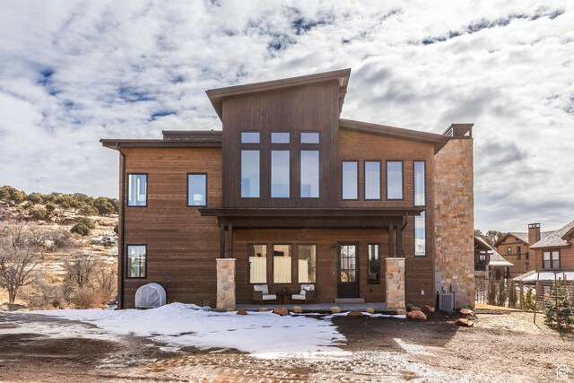 359 N Abajo Peak Loop E Unit A3, Heber City, UT 84032 - snow covered rear of property featuring cooling unit
