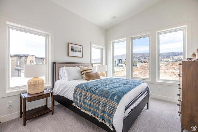 359 N Abajo Peak Loop E Unit A3, Heber City, UT 84032 - carpeted bedroom featuring baseboards and vaulted ceiling